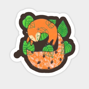 Fox Asleep Sticker